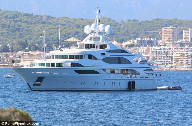 Singer Rihanna was spotted enjoying a Mediterranean holiday with friends on a this yacht (pictured above)