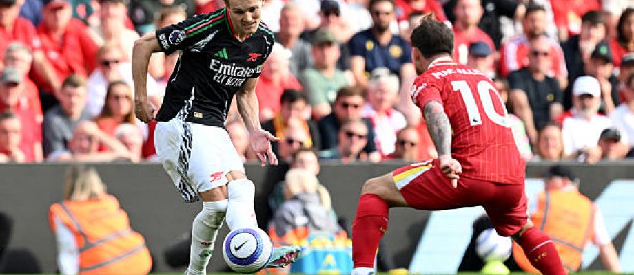 Liverpool v Arsenal in the Premier League